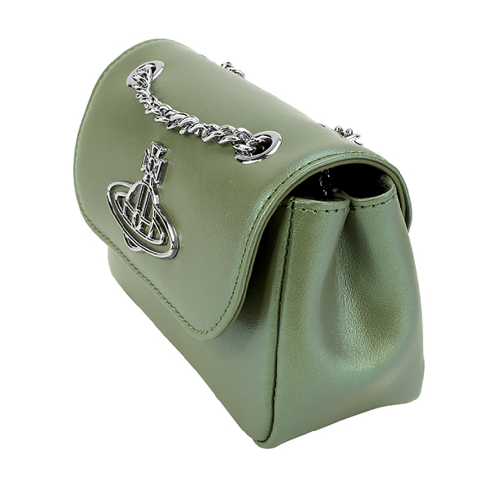 Vivienne Westwood Shoulder Bag Pearl Leather Green - Picture 4 of 9